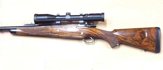 378 Custom Rifle with leather wrapped pad