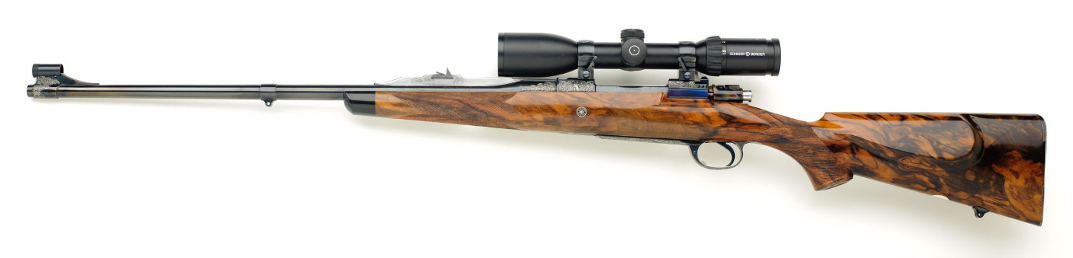 30.06 right handed custom rifle with exhibition turkish walnut stock