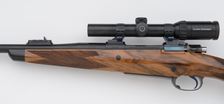  custom 375 rifle with point pattern checkering