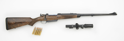  500 Jeffery's custom rifle with Schmidt & Bender scope